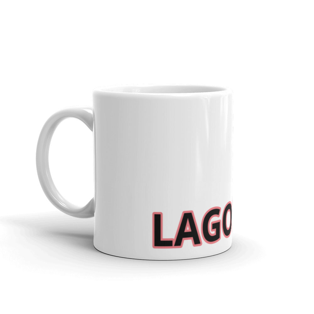 White glossy mug